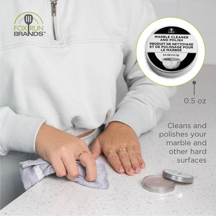 Fox Run Brands - Wholesale Cleaning Cloth - Fox Run Marble Cleaner and Polisher, 0.5 Ounces