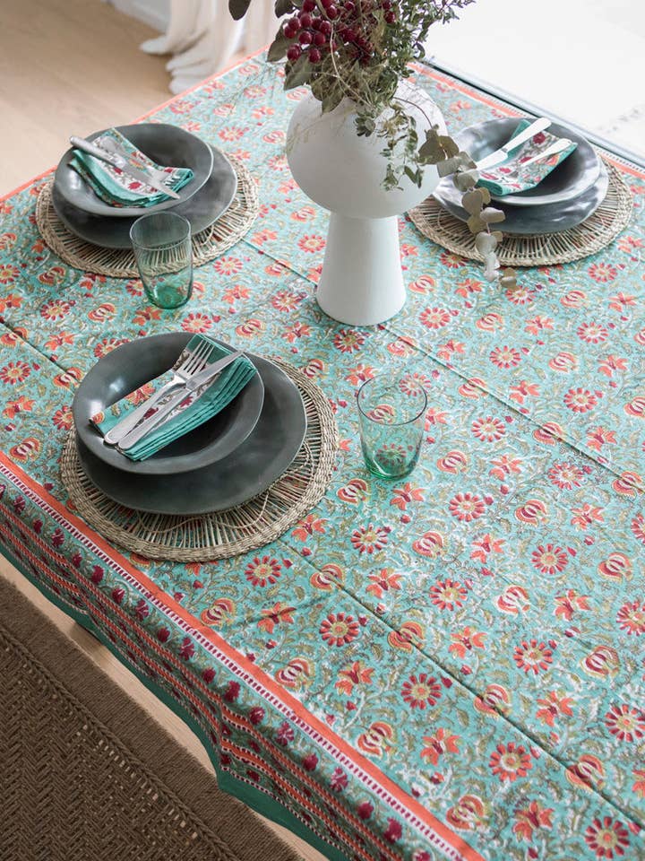 Océano Verde: Rectangular tafelkleed 150 x 230 cm voor wholesale door Kapda Casa