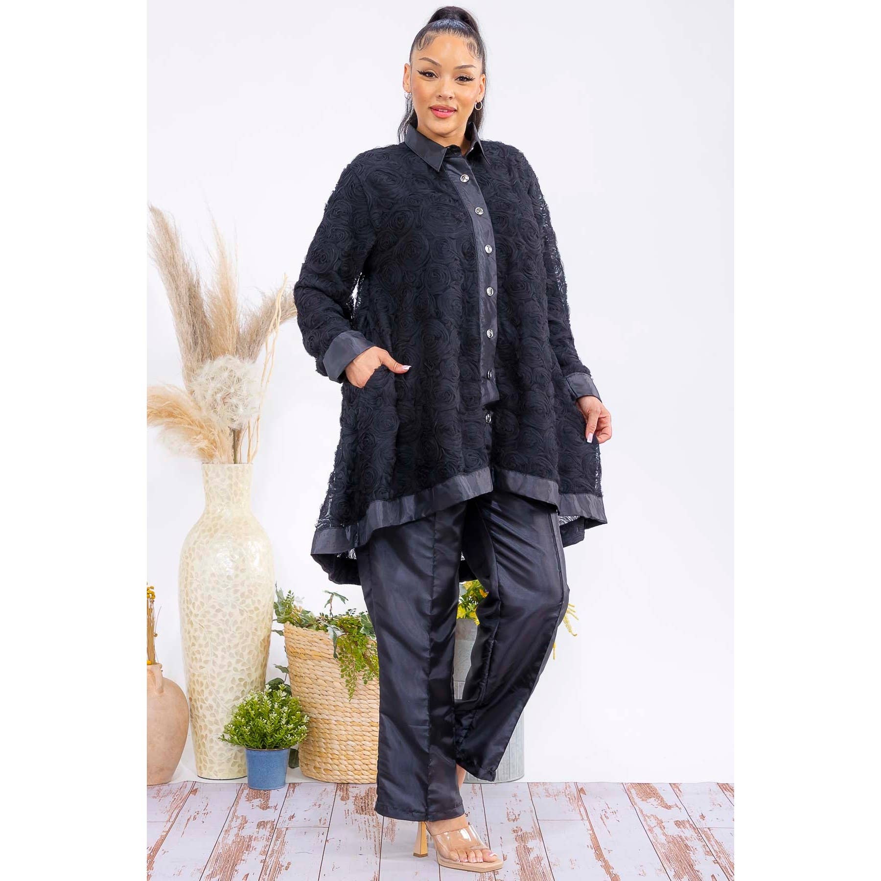 DORCAS - Wholesale Top & Pant Set (NOT Loungewear) - Women's - Plus Size Two Piece Tunic Top and Pant Set10