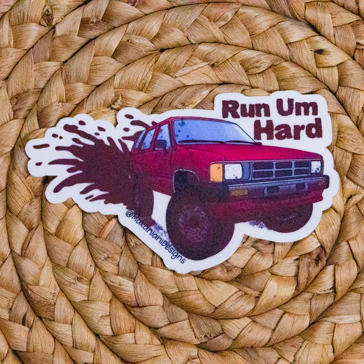 Autocolante Run Um Hard por atacado de Highness Hawai'i