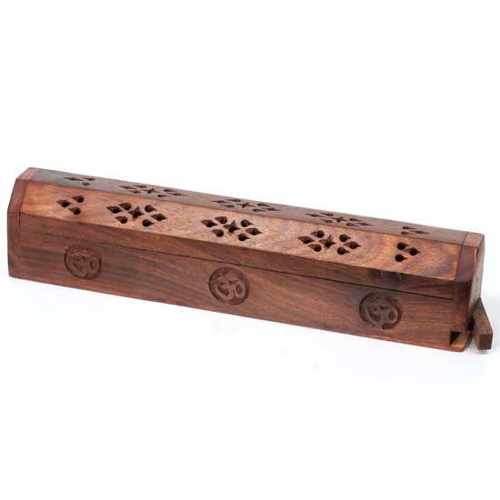R. Expo/Song of India - Wholesale Incense Holder - Wood Incense Burner Box - Om0