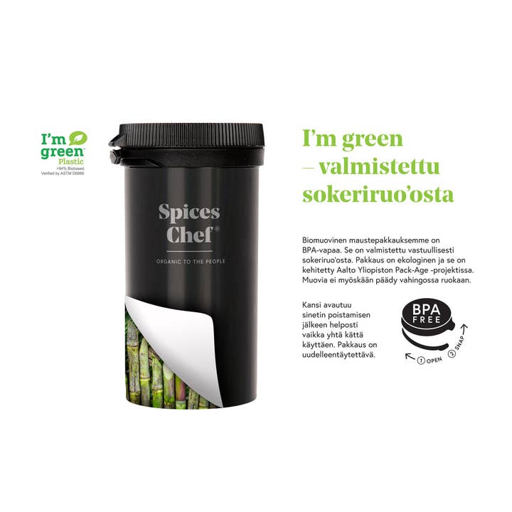 Spices Chef - Venta al por mayor Especias secas - Kardemumma Vihreä Kokonainen 50g Luomu - Biomuovipakkaus