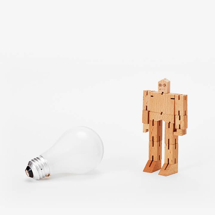 Until Pty Ltd - Wholesale Wood toy – Child - Areaware Cubebot Micro Julien Robot Toy1