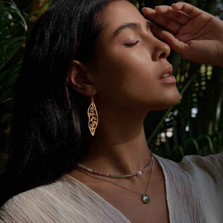 Satya Jewelry - Wholesale Dangle Earrings - Expanding Beauty Lotus Earrings Earrings2