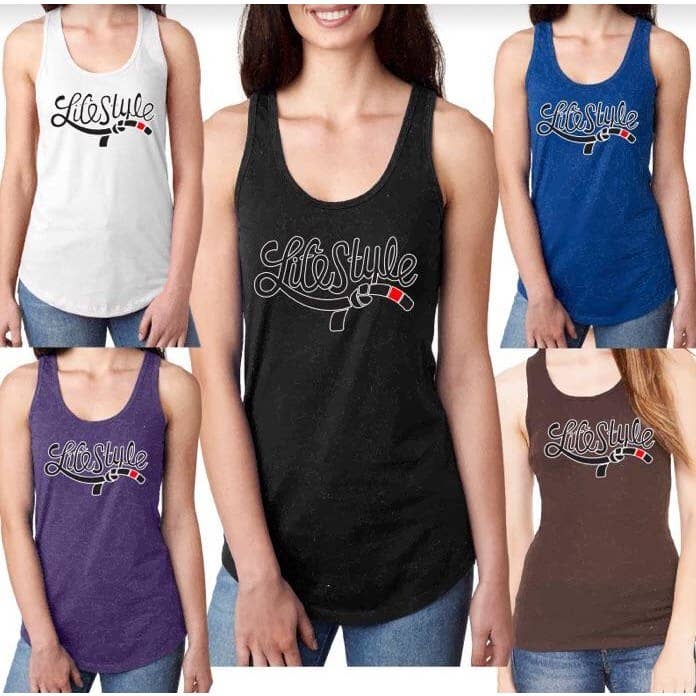 Lifestyle JiuJitsu Premium Next Level Ladies Racerback Tanks for wholesale by suciowear