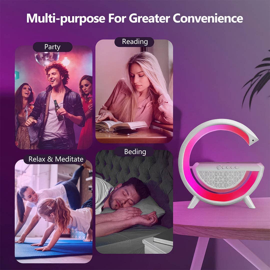 Mtistanbul LTD – Engroshandel Højtalere – Multifunktionel trådløs opladningsstation med højttaler - Slankt og moderne smart enhed3