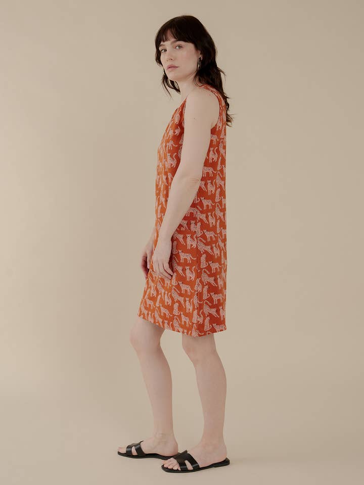 Evanston Dress Leopard Sienna for wholesale on Faire2