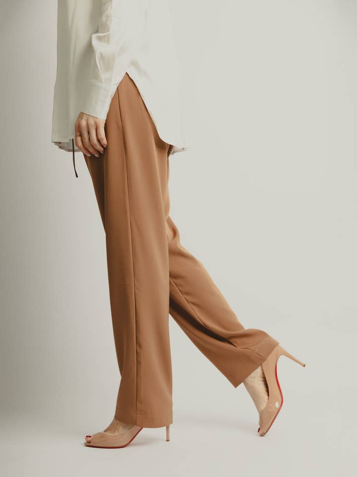 Women's Wide Leg Drawstring Trouser for wholesale by Rey House