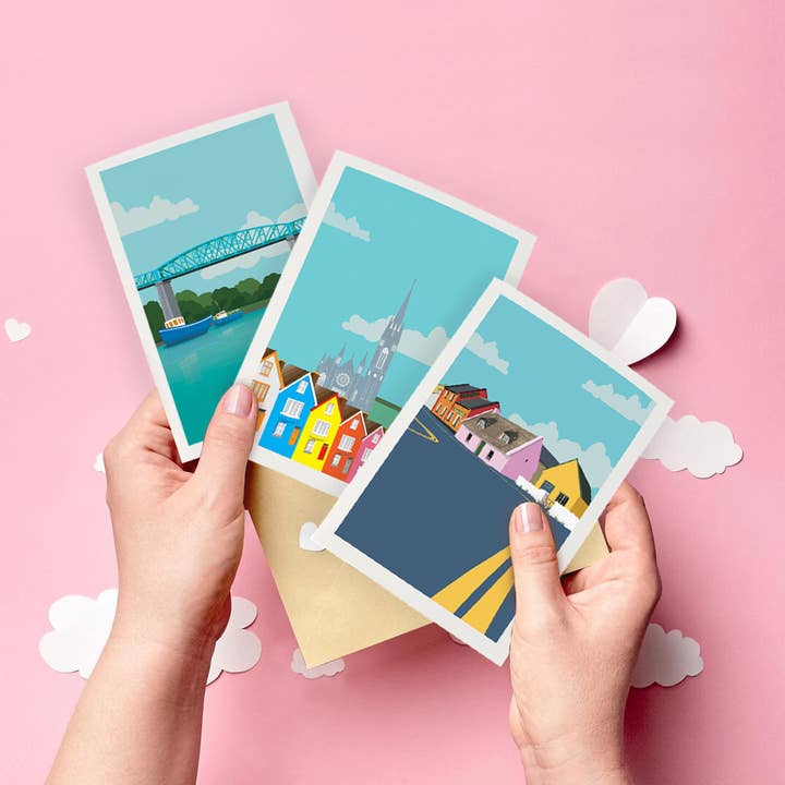 Irish Towns + Villages Collection 6 Pack - Greeting Cards for wholesale by Hapenny Design