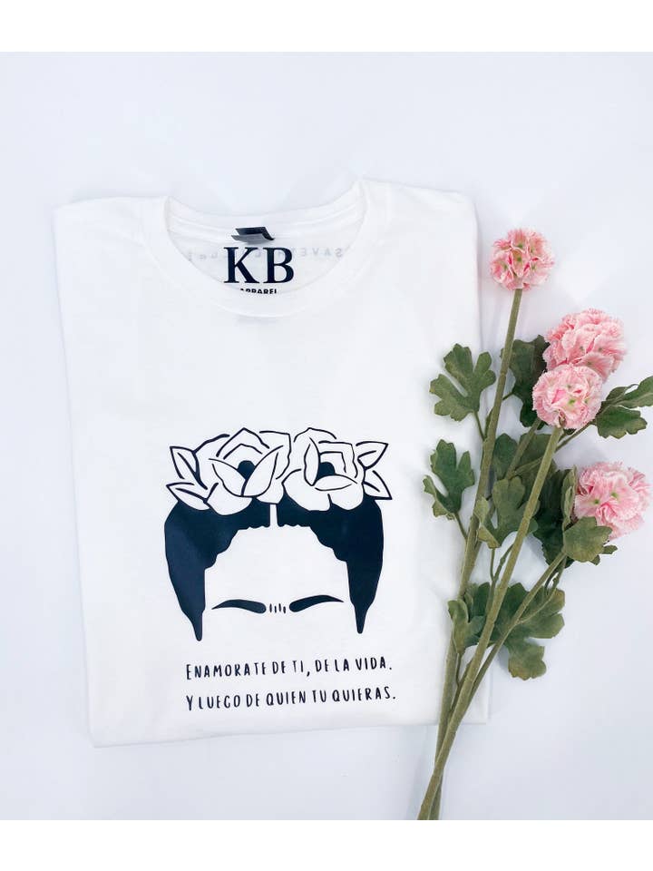 KB Apparel - Wholesale Screen Printed T-Shirt - Women's - Frida Kahlo Tee