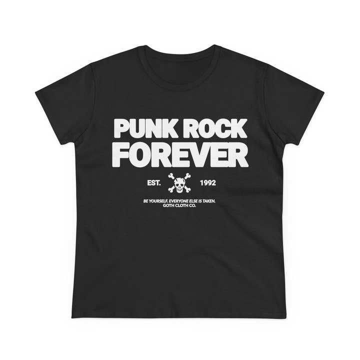 Punk Rock Forever Kvinders Baby T-shirt for engroshandel hos Goth Cloth Co.