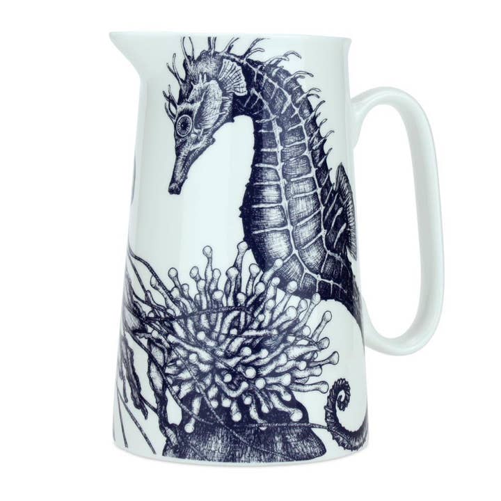 Cream Cornwall - Wholesale Jug - Bone China Seahorse Jugs