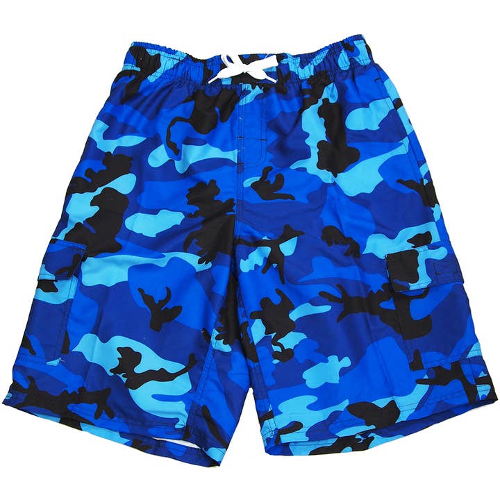 Eastern Off Price - Wholesale Swim Shorts - Kids - Norty Boys Swim Suit Trunks Board Short 42286 Blue