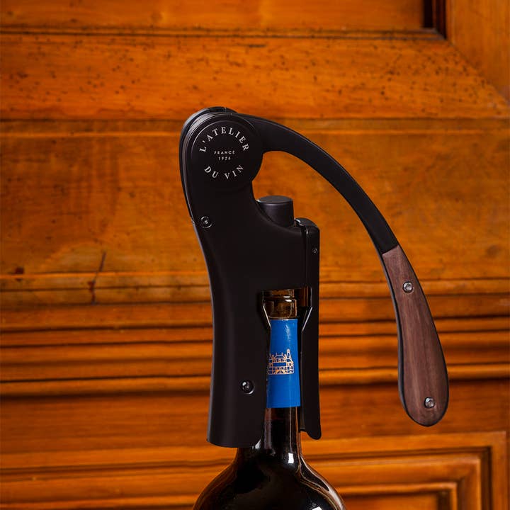 L'Atelier du Vin - USA - Wholesale Wine Tool Set - Lever Wine Opener - OENO MOTION WOOD & BLACK