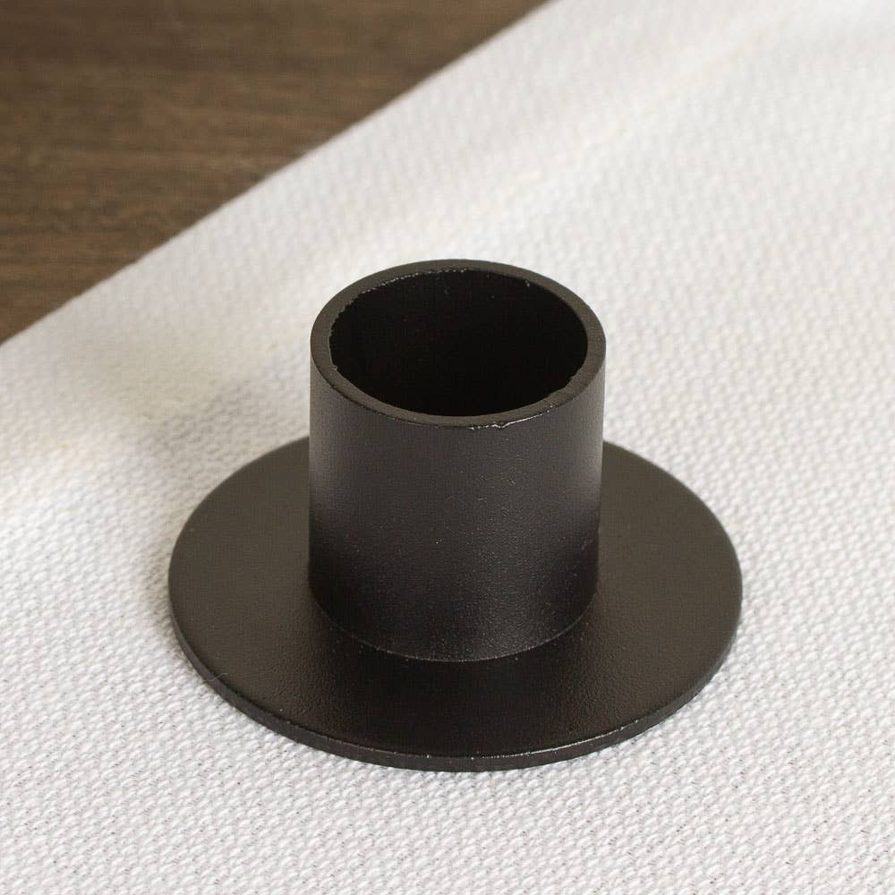 Factory Direct Craft - Wholesale Candle Holder - Black Metal Taper Candle Holder - Select Base Shape