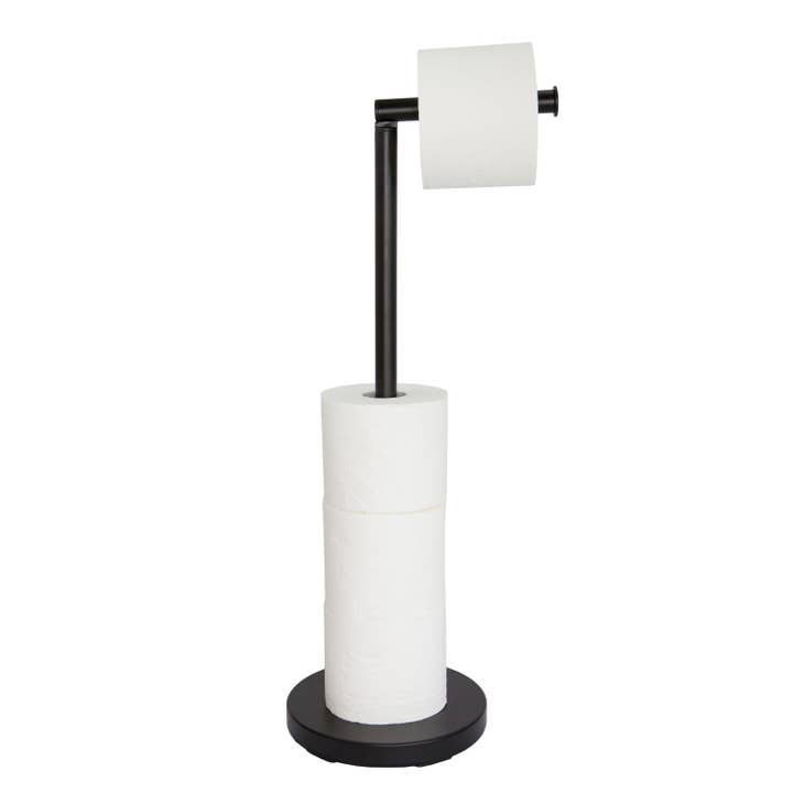 Kook Shop - Wholesale Free Standing Shelf - KOOK TIME free-standing toilet paper holder - Black1