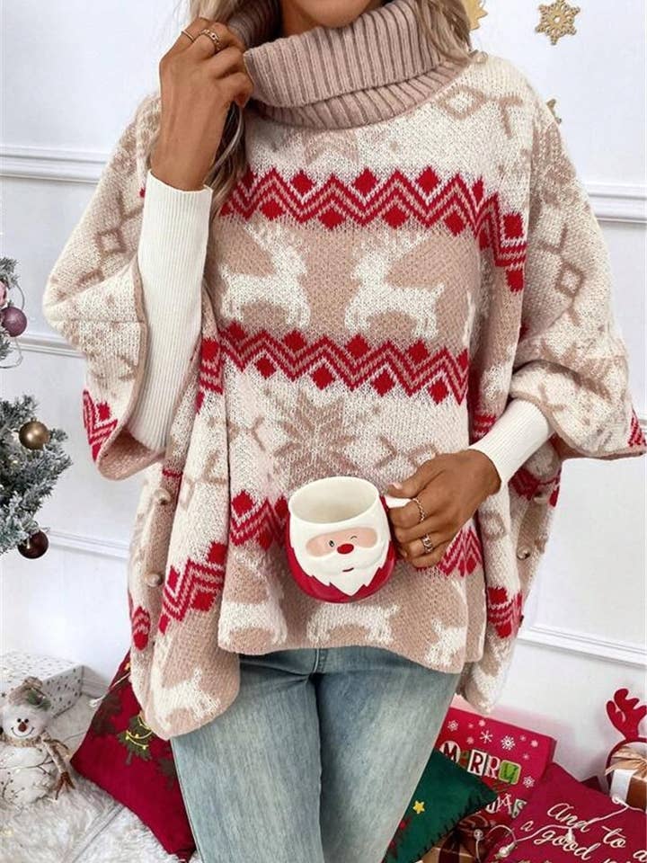 High-Neck Christmas Elk Bat-Sleeve Knitted Sweater and other Purchase Wholesale plus size christmas. Free Returns & Net 60 Terms on Faire trending on Faire.