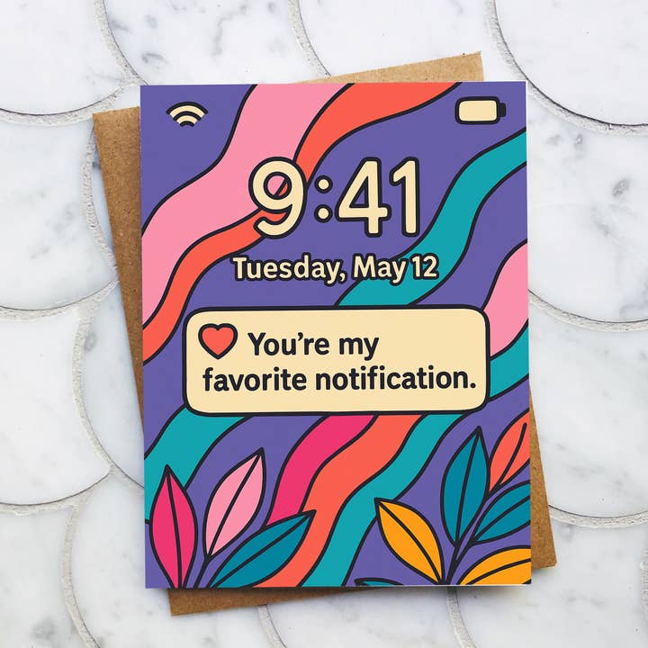Lock Screen 1 - Cute Love Card, Funny Mothers Day Card for wholesale by Top Hat and Monocle