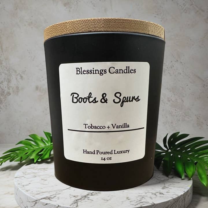 16 oz Warm Fragrances Candles in Black Jar with Lid for wholesale by Blessings Candles