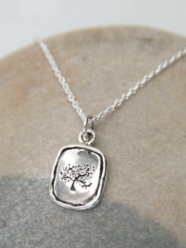 Tree of Life Necklace in Sterling Silver - Strength for wholesale by Heart and Lotus Sterling Silver Jewelry