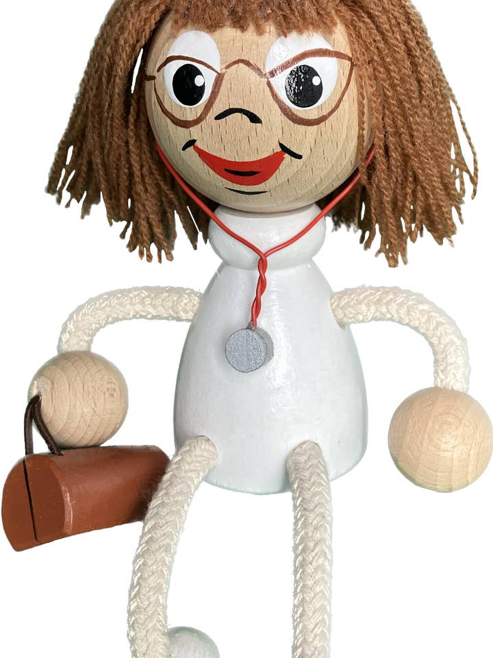 Wooden Keychain - Doctress - Handcrafted for wholesale by Toywood