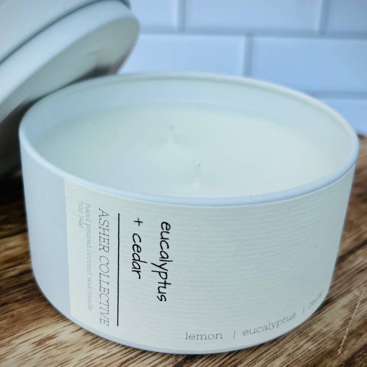 Asher Collective - Wholesale Jar/Filled Candle - Eucalyptus + Cedar1