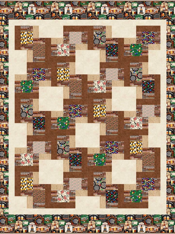 Happy Hubby Quiltmuster „Man Cave“ für den Großhandel von PhoebeMoon Designs