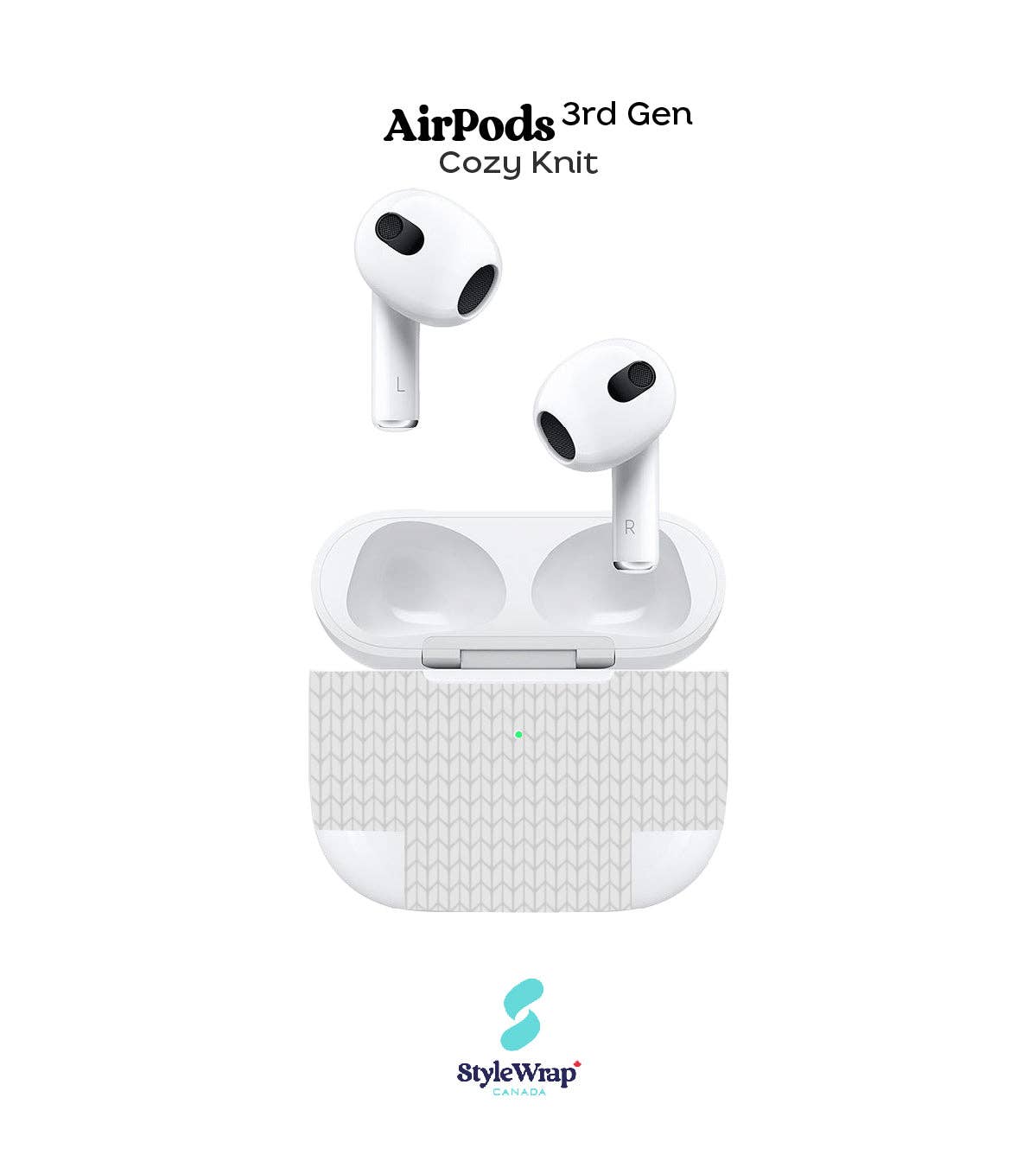 StyleWrap - Wholesale Earphone/Headphone Case - Unisex - AirPods - Cozy Knit3