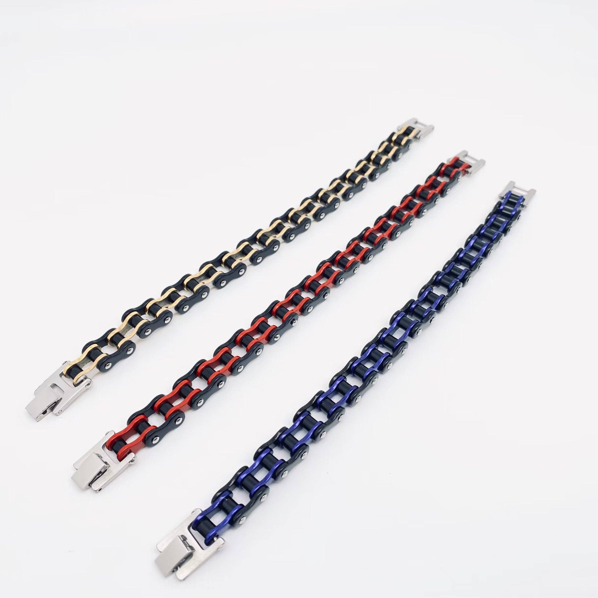 Mio Queena - Wholesale Link & Chain Bracelet - Punk Stainless Steel Motorcycle Chain Bracelet - MJ/BC6