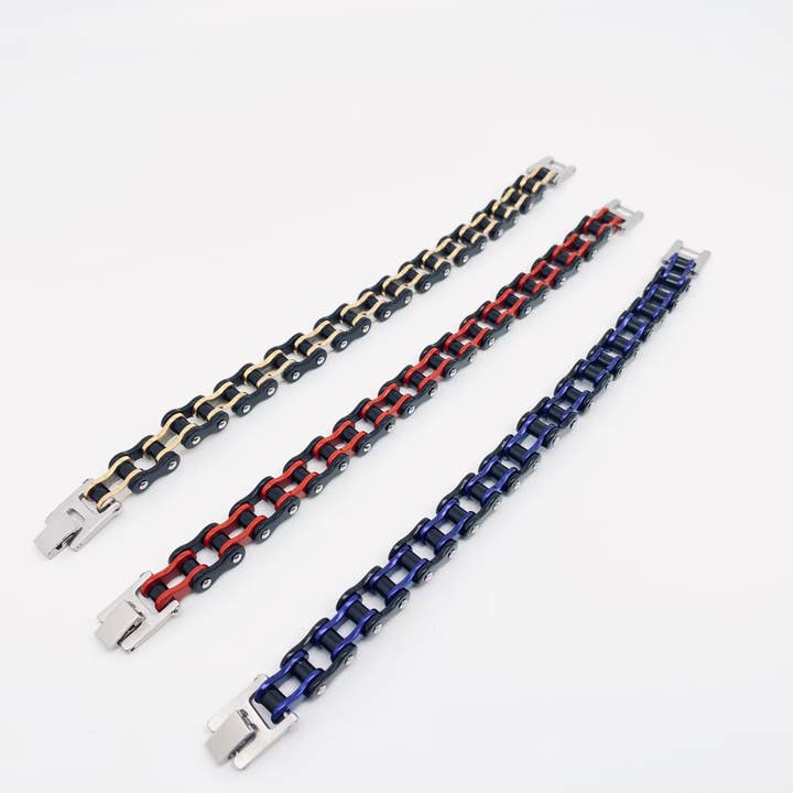 Mio Queena - Wholesale Link & Chain Bracelet - Punk Stainless Steel Motorcycle Chain Bracelet - MJ/BC6