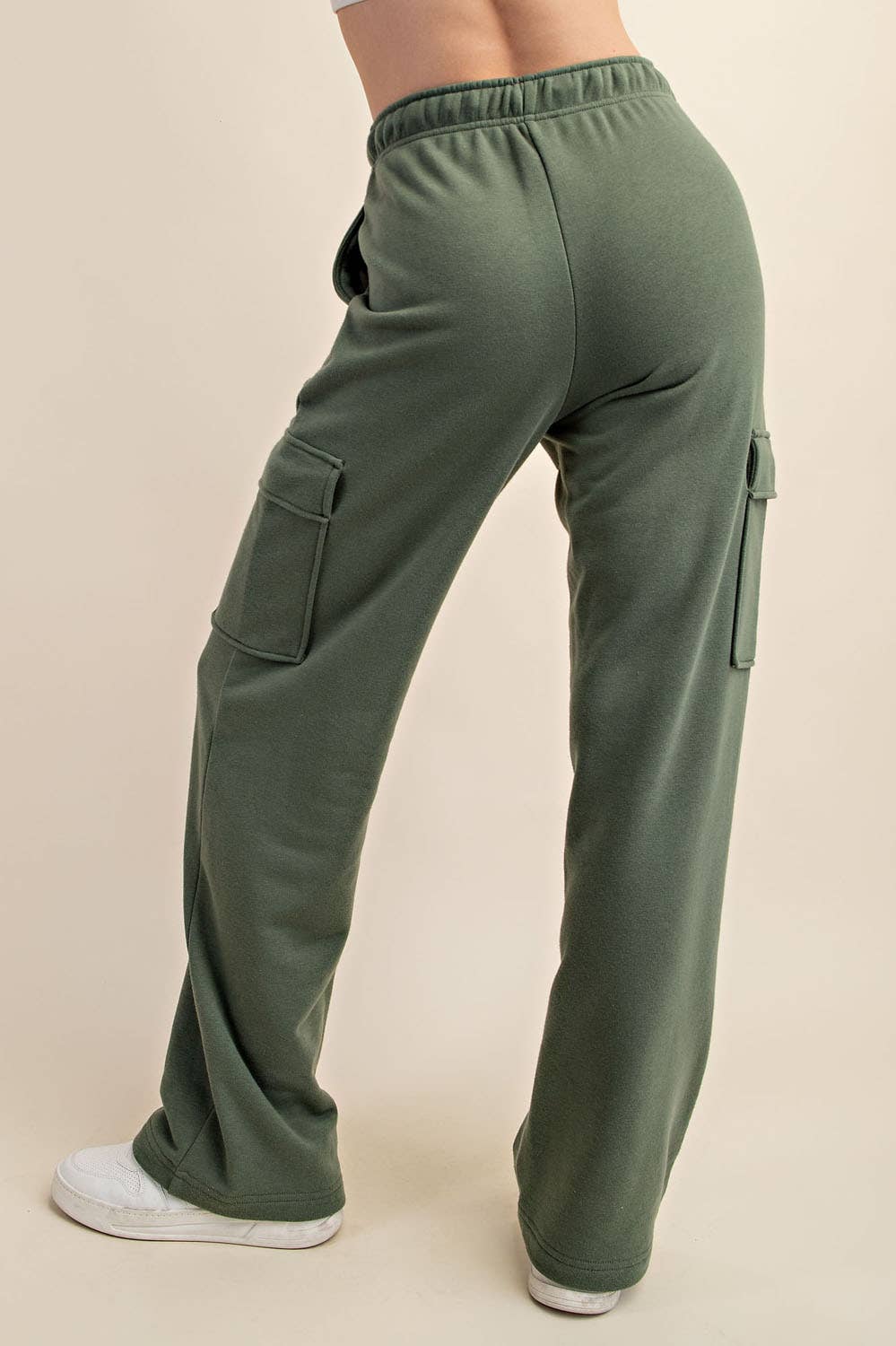 Rae Mode - Wholesale Pants - Women's - FRENCH TERRY STRAIGHT CARGO SWEATPANT38
