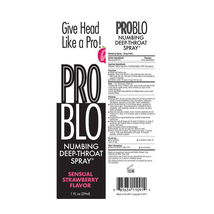 Little Genie Productions - Wholesale Throat Spray - Pro Blo Throat Numbing Spray- Strawberry2