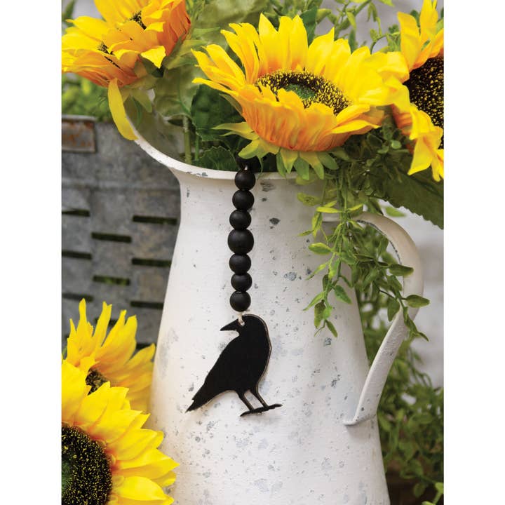 The Hearthside Collection – Großhandel Verzierung – Perlenverzierung Krähe aus Holz1