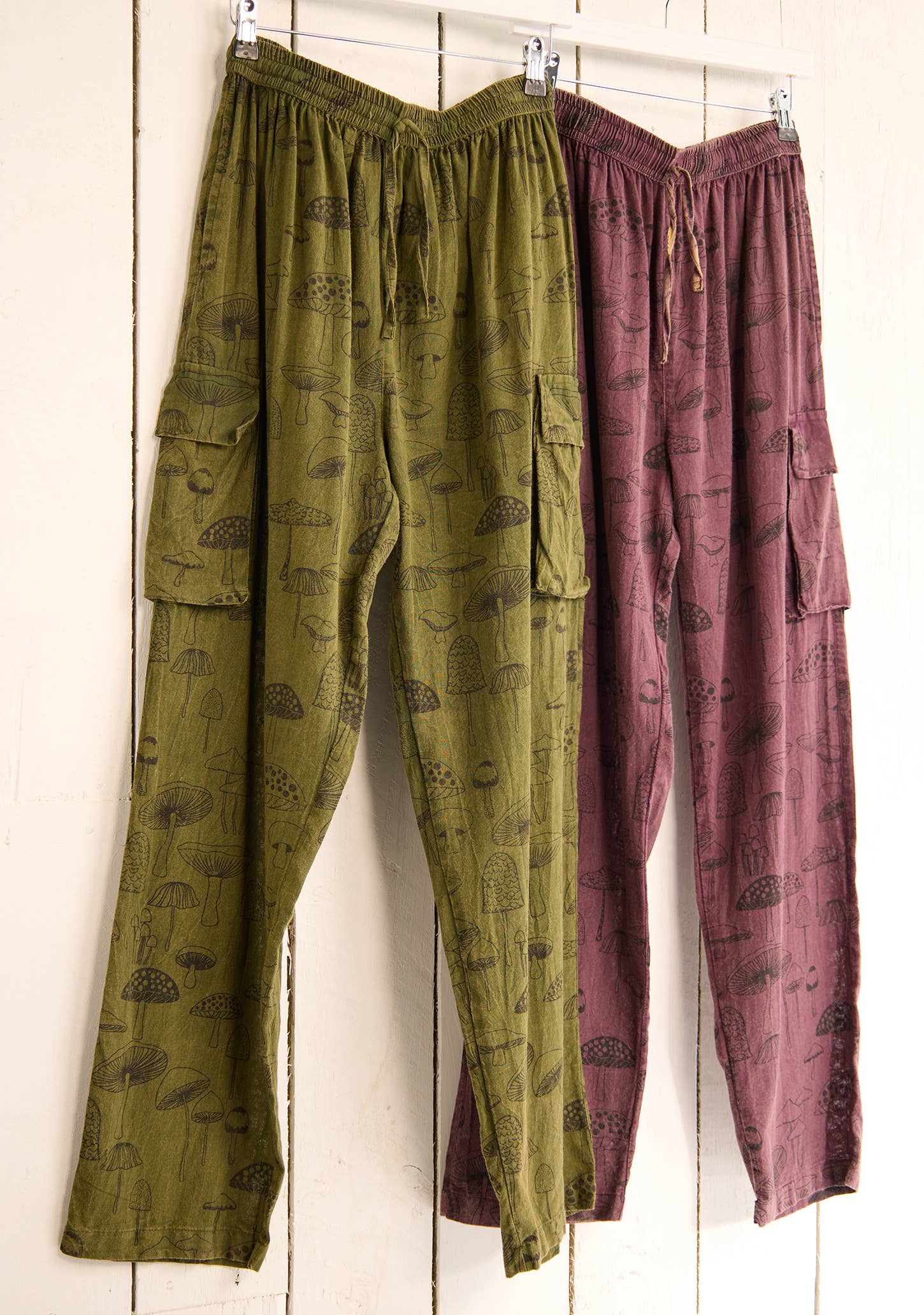 Namaste - Wholesale Pants - Women's - Mushroom Cargo Trousers5