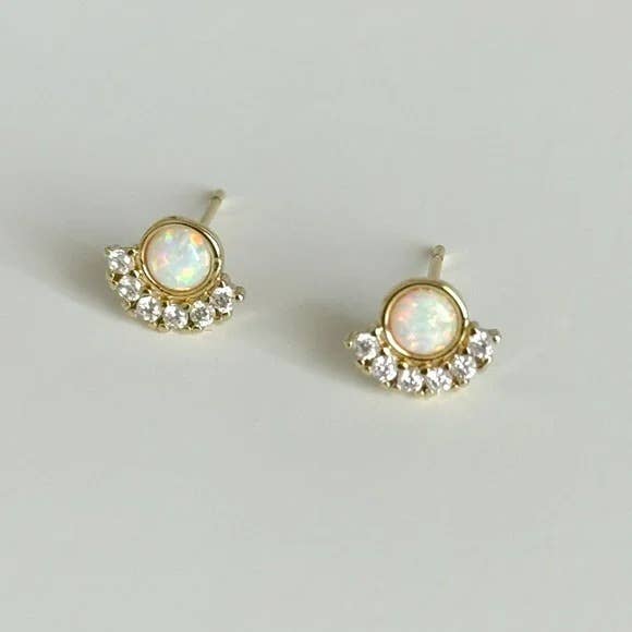 Tramps+Thieves - Wholesale Stud/Post Earrings - Naya Opal Stud Earrings
