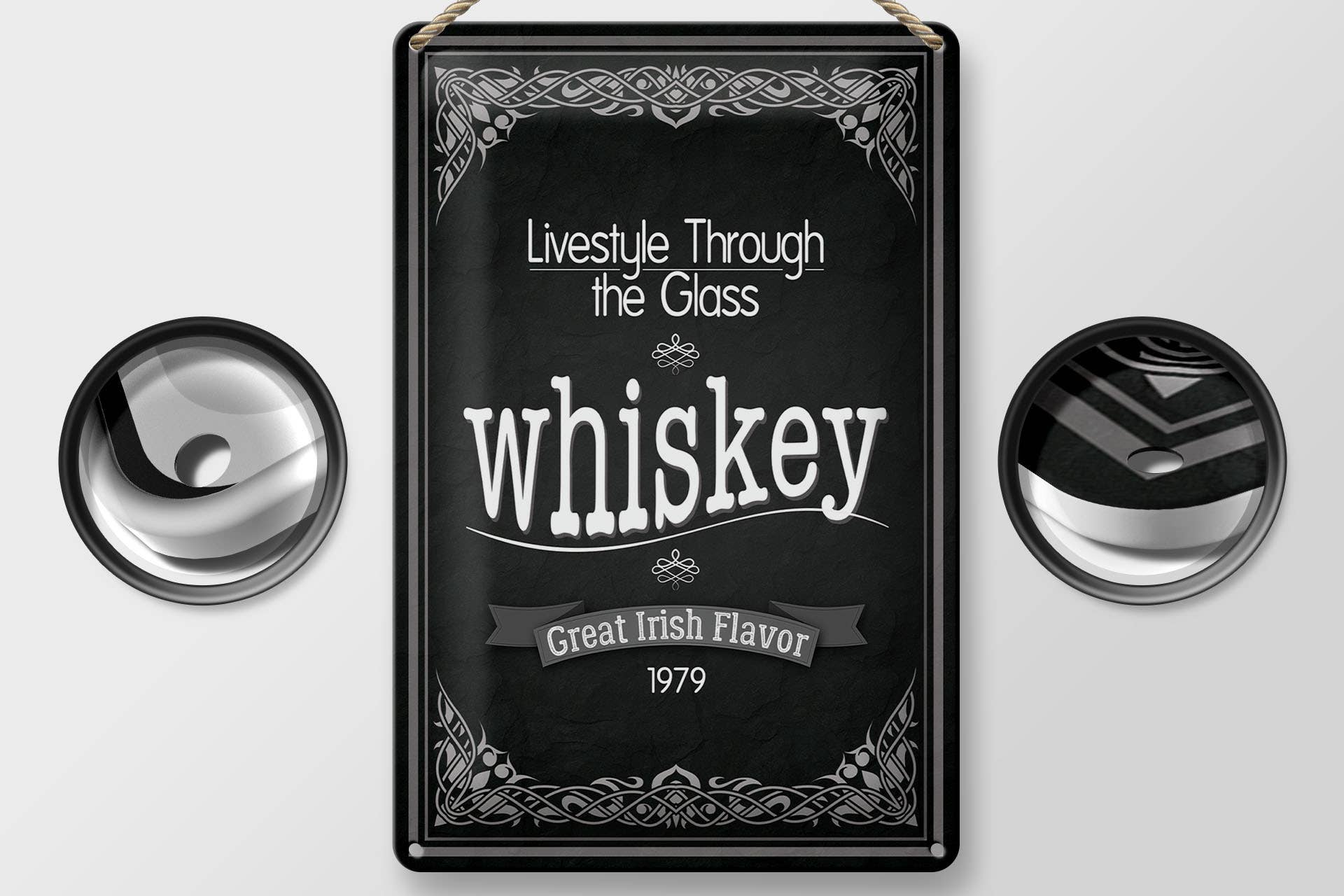Femer - Wholesale Sign - Whiskey livestyle trough tin sign 20x30cm1