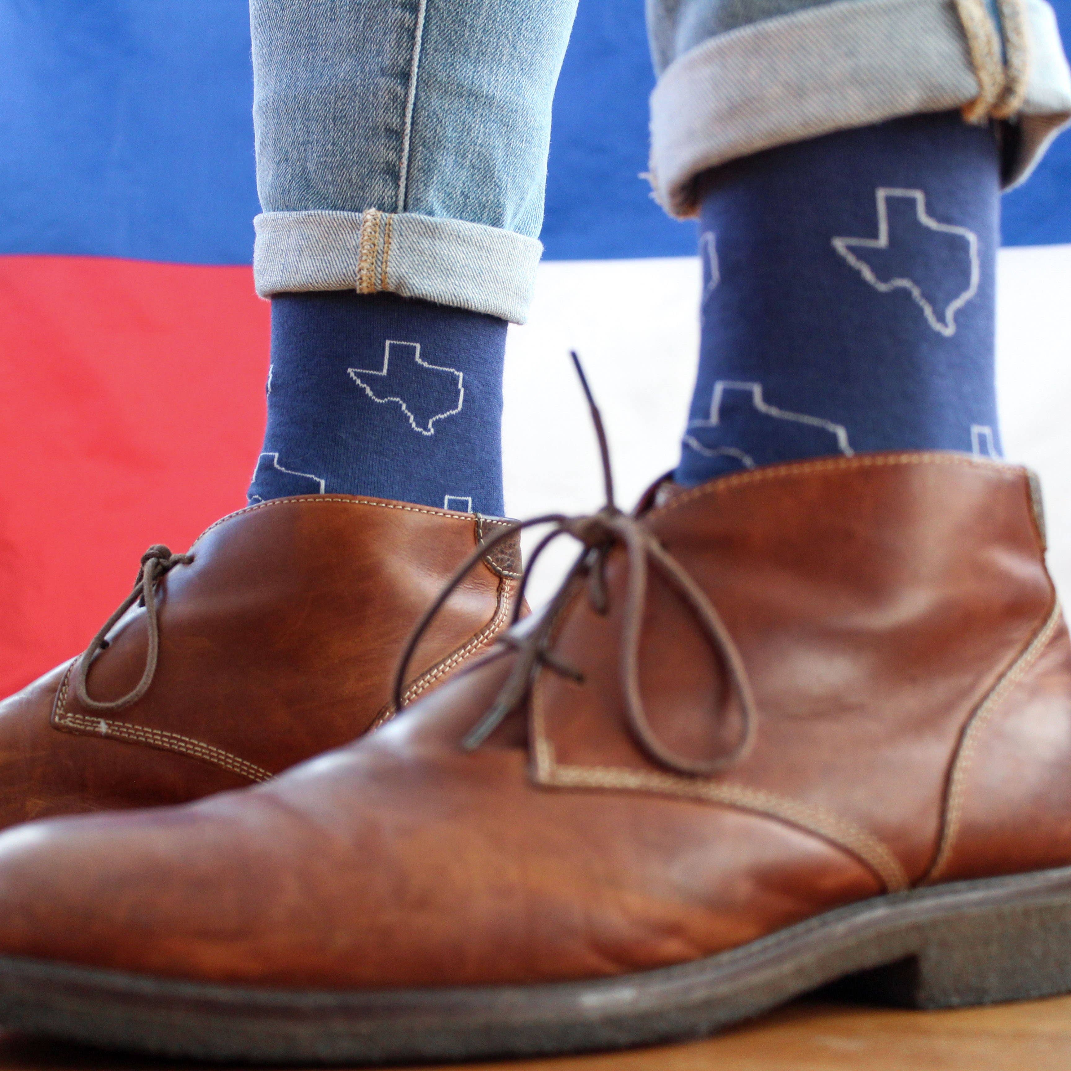 ELL & Atty - Wholesale Socks - Men's - Texas Outline1