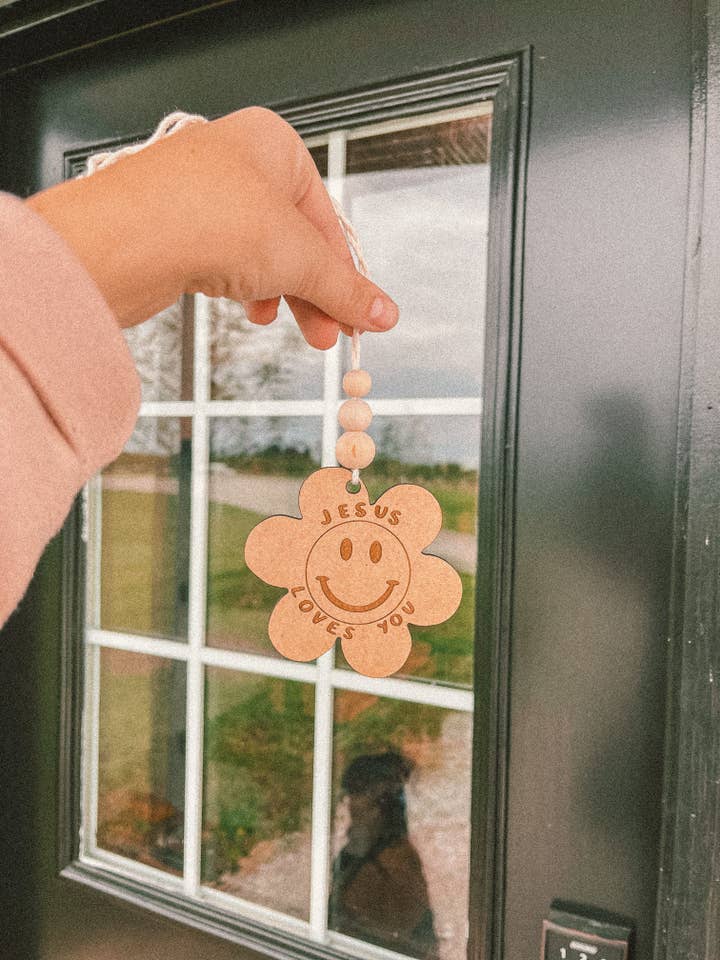 'Jesus Loves You' Car Charm for wholesale by Written by Maria