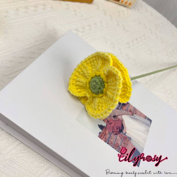 Lilyrosy - Wholesale Artificial Flowers - Lilyrosy Crochet Corn Poppys, Handmade Gifts