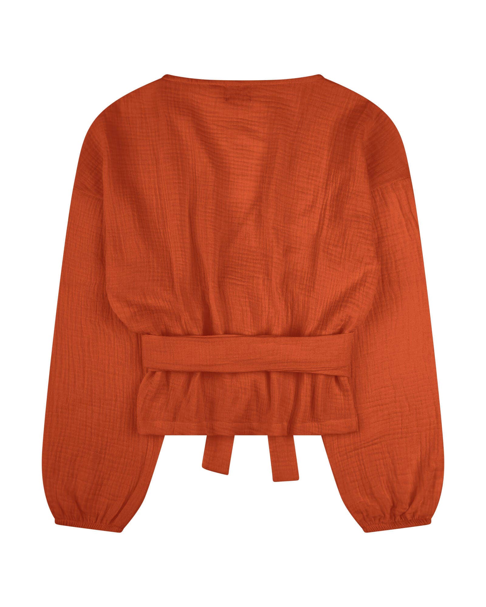 Matona - Wholesale Blouse - Women's - Muslin Wrap Blouse brick2