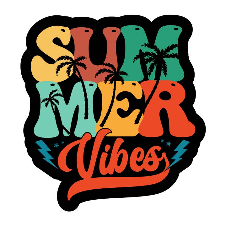 Summer vibes (nero) per la vendita all'ingrosso da parte di Stick to it creations