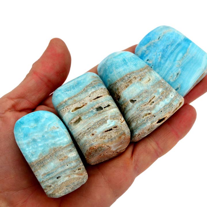 Kaia & Crystals - Wholesale Spiritual Stone/Crystal - Blue Aragonite Free Form Stone (50g - 700g)