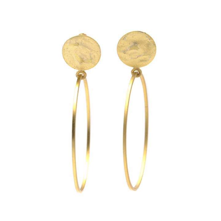 Sergio Engel jewellery - Wholesale Stud/Post Earrings - Pura Recycled 04 Creole Plug Earring in Matt/Gloss Look1