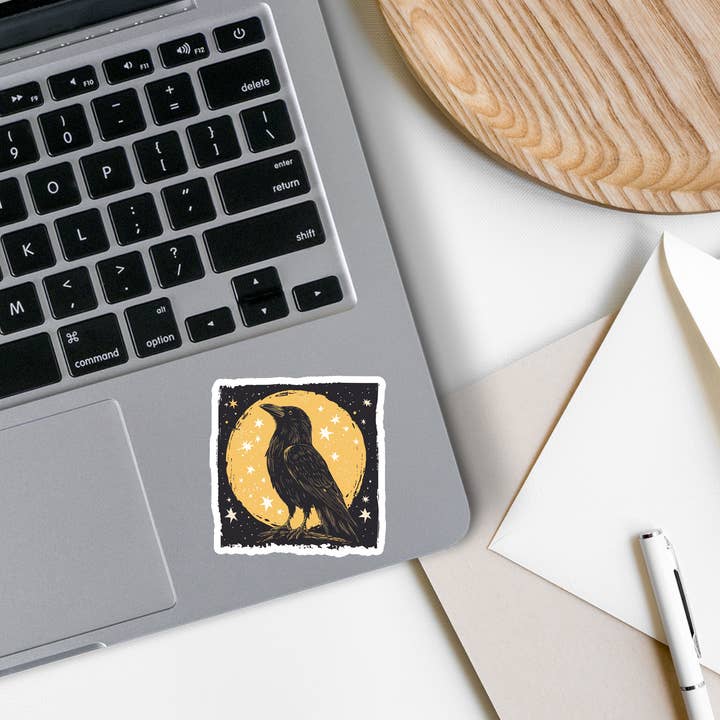 Rebel and Siren - Wholesale Sticker - Raven Silhouette | Magic | Waterproof Sticker | 2.5"