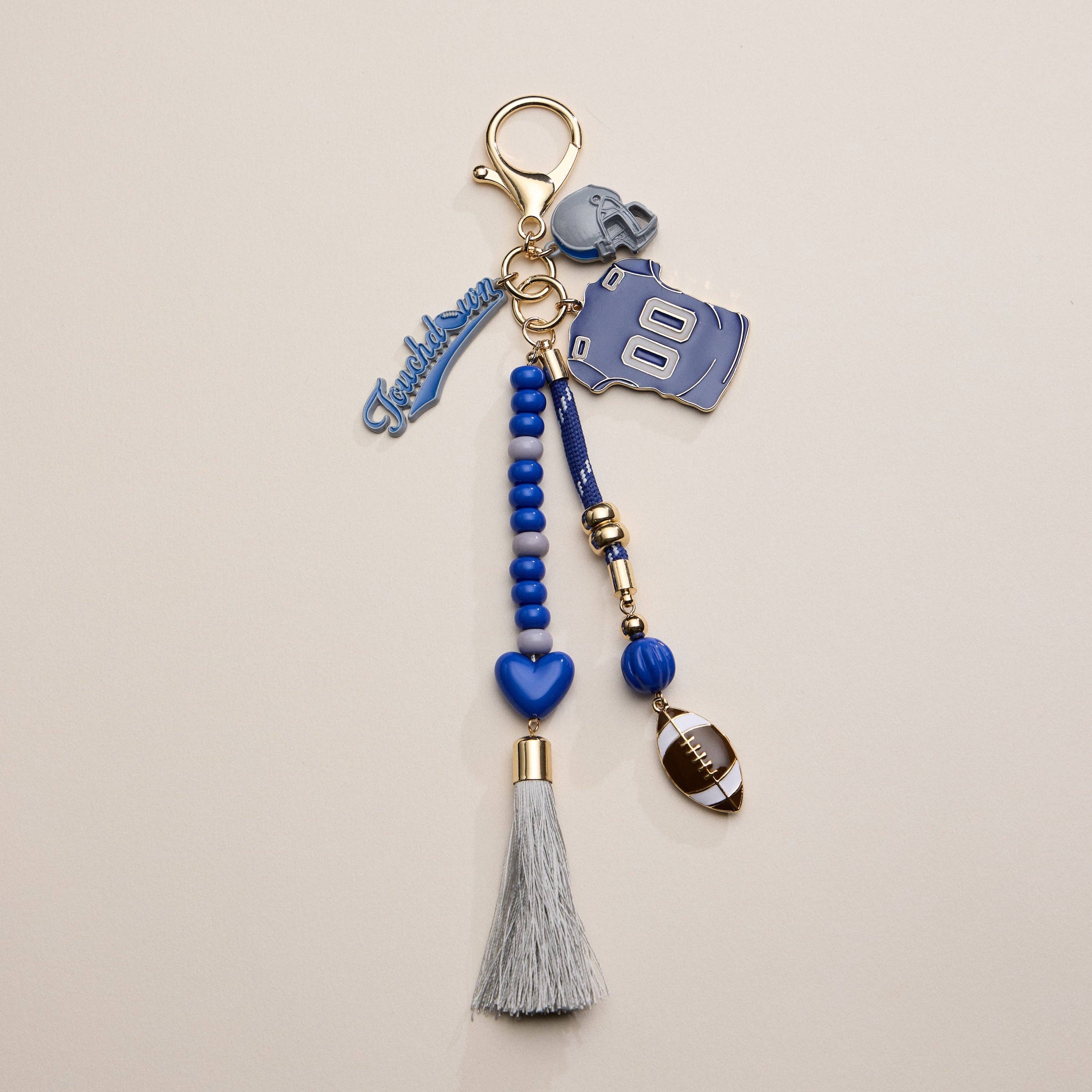 Lilla Haven - Wholesale Keychain - Women's - Gameday Football Keychain – Football Jersey, Helmet, Touchdown Charm & Tassel Bag Accessory46