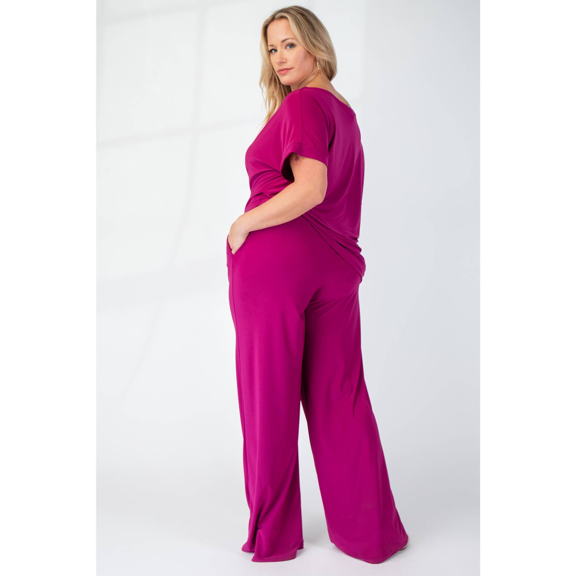 The Curve LA - Vente Combinaison – femme - ENSEMBLE HAUT À MANCHES COURTES ET PANTALONS LARGES GRANDE TAILLE18