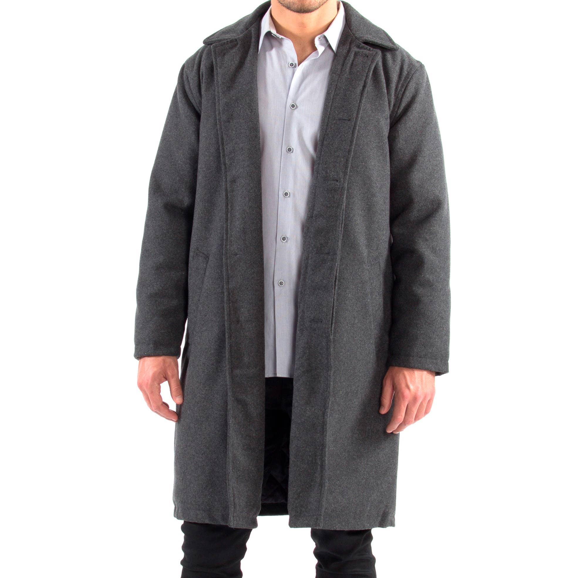 Alpine Swiss – Gabardine - Homem por atacado – Jaqueta masculina Zach na altura do joelho Top Coat Trench Wool Blend Over5