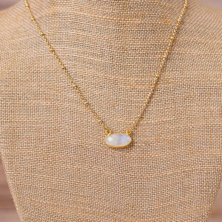 Dainty Gemstone Necklace for wholesale by Swara Jewelry LLC