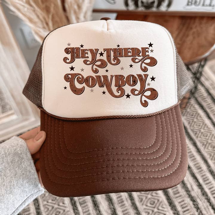 Hey There Cowboy trucker hat for wholesale by H+P Wholesale