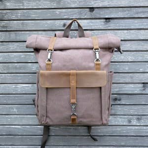 Steraraffia - Wholesale Backpack - Women's - Azraou Canvas Backpack – Vintage Roll Top Rucksack8